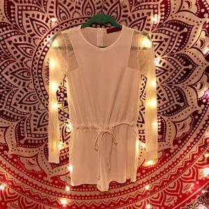 White Mesh Romper